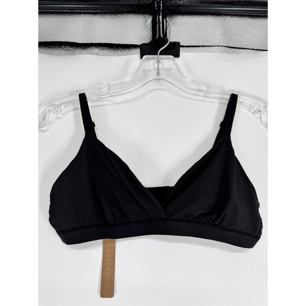 SKIMS Fits Everybody Crossover Bralette Bra Womens Size Medium Onyx Adjustable
